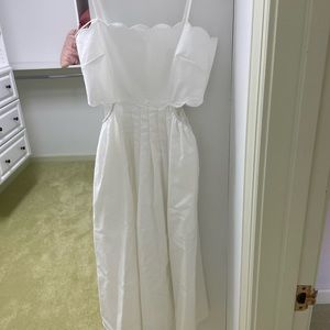 White midi dress